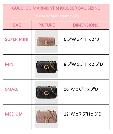 gucci marmont size guide|authentic Gucci Marmont small bag.